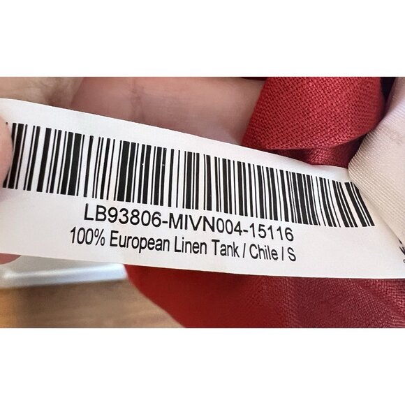 Quince 100% European Linen Tank Chile Red Size Small Classic Quiet Luxury NWT - Picture 9 of 10